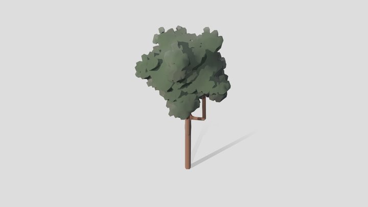 Cartoon Tree 3D Model