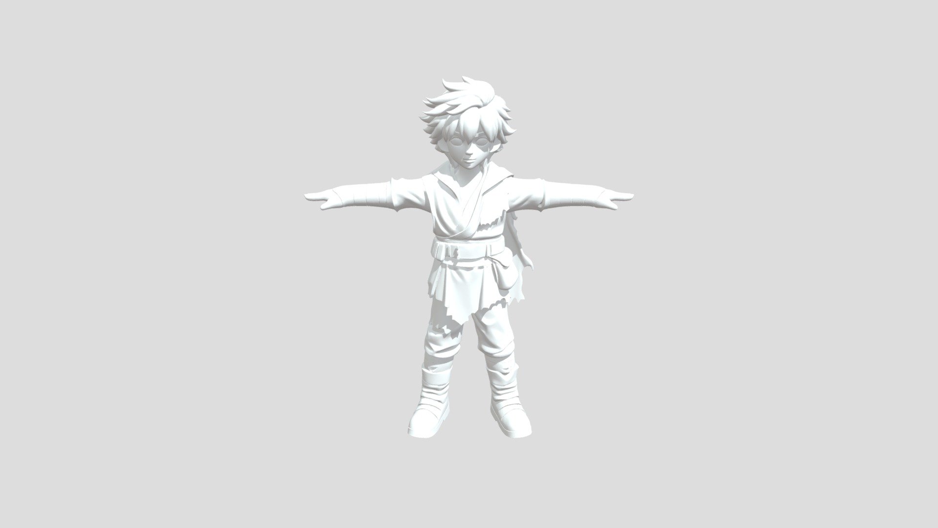 Child in ragged fantasy outfit - Download Free 3D model by joshdevvon ...