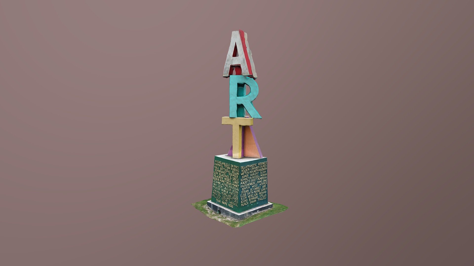 sawyer yards ART sign (photogrammetry)