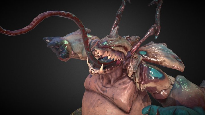 Qerth'yuilm the Greedy Creature 3D Model