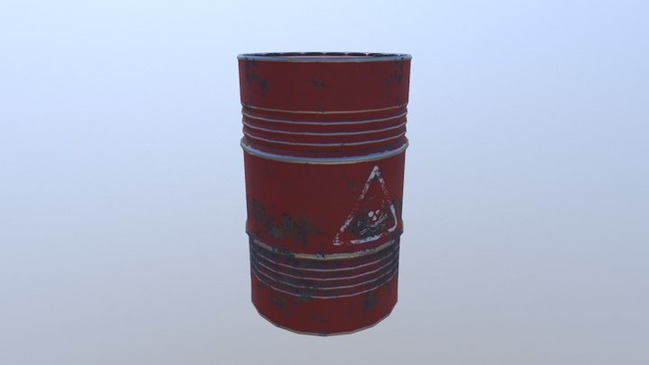 Toxic Oil Drum 3D Model