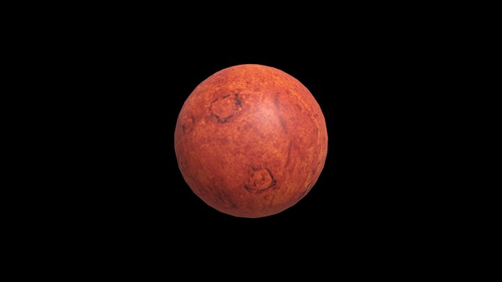 Earth planet with stars background 3D Model