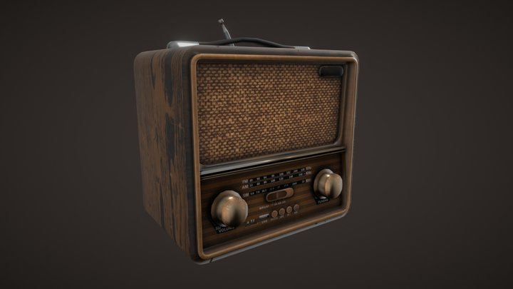 [Student Work] Vintage Radio 3D Model