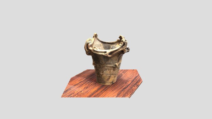 芝草・小屋田遺跡出土 縄文土器(深鉢/通番54） 3D Model