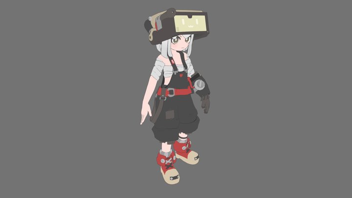 Girl_Mechanic 3D Model