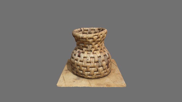 Woven "vase" shaped basket, Umm Qais, Jordan 3D Model