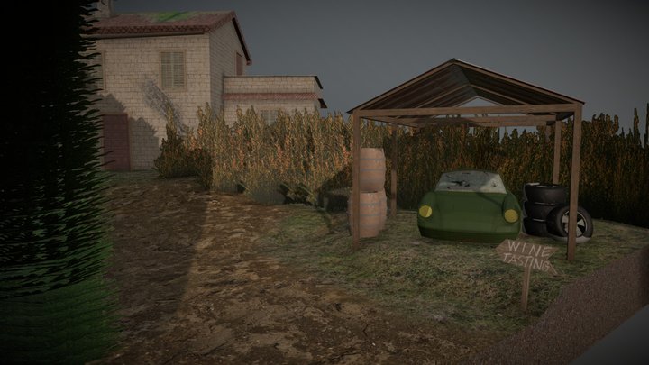 DAE Diorama retake – Small farm 3D Model