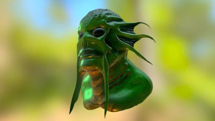 Swamp Thing Bust Wip 3D Model