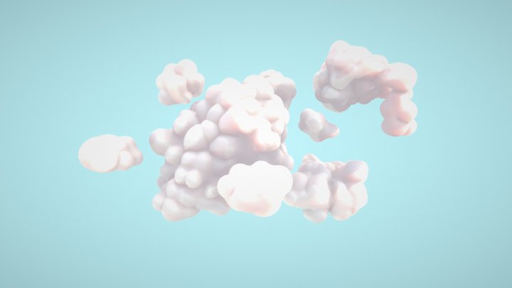 Stylized clouds 3D Model