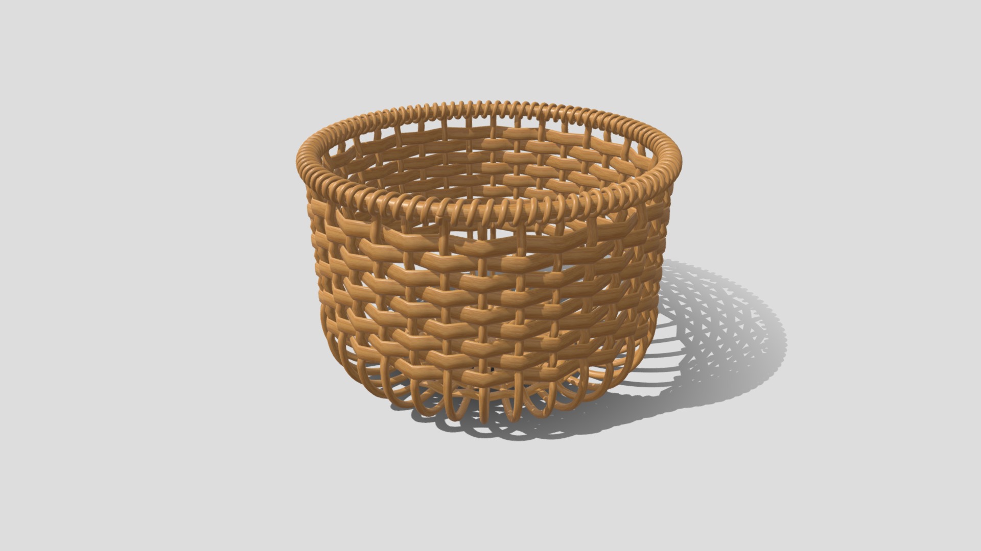 3D model Basket 001 - This is a 3D model of the Basket 001. The 3D model is about a brown and gold basket.
