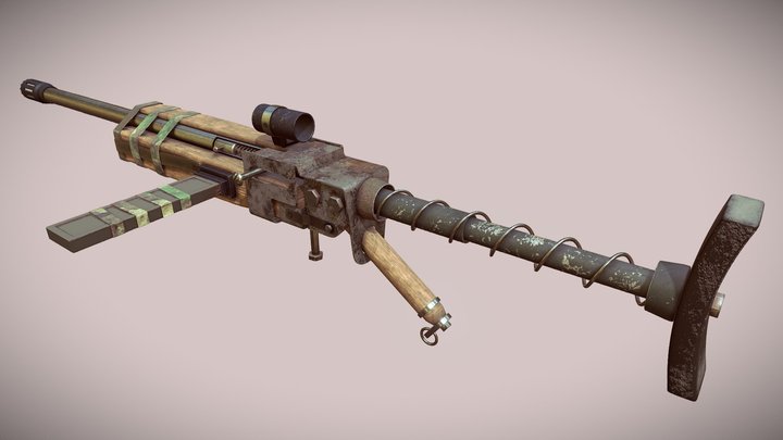 Pipe rifle Fallout 4 3D Model