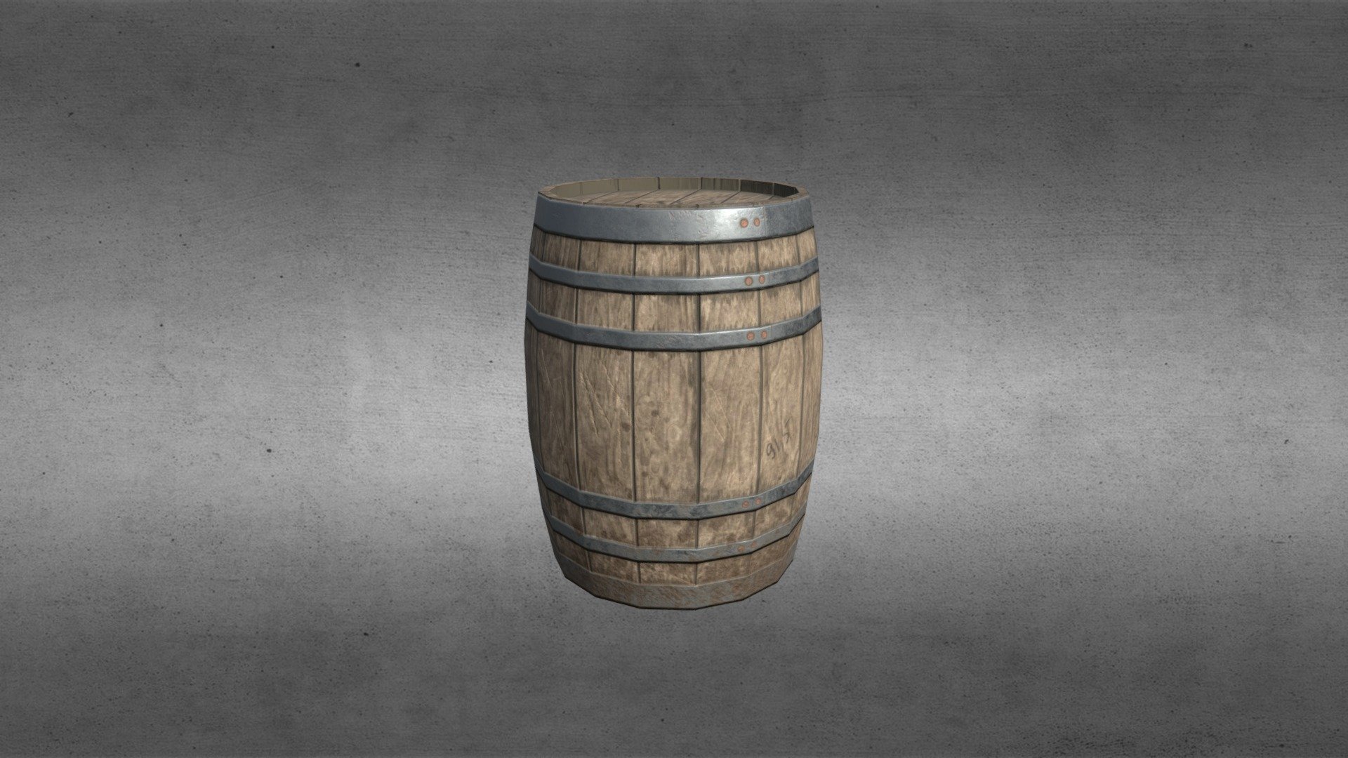Old dirty wood barrel