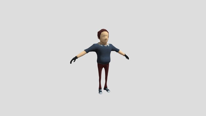 Hello neighbor Player 3D Model