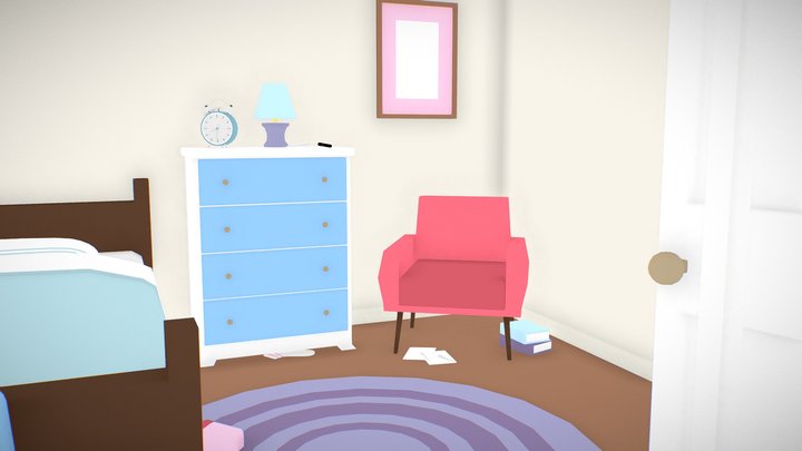 Vintage Bedroom 3D Model