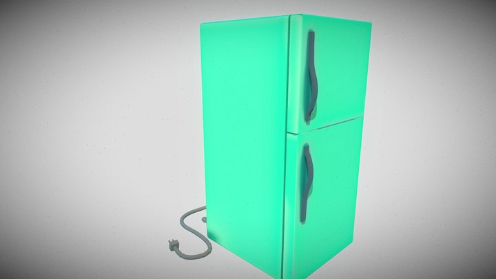 Low-Poly Fridge 3D Model