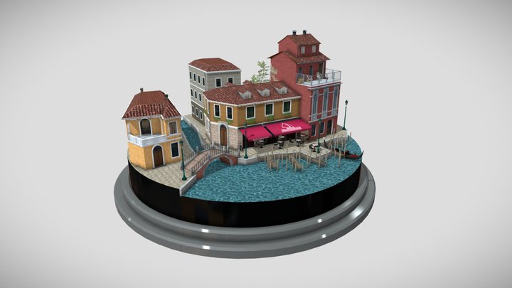 Venice Cityscene 3D Model