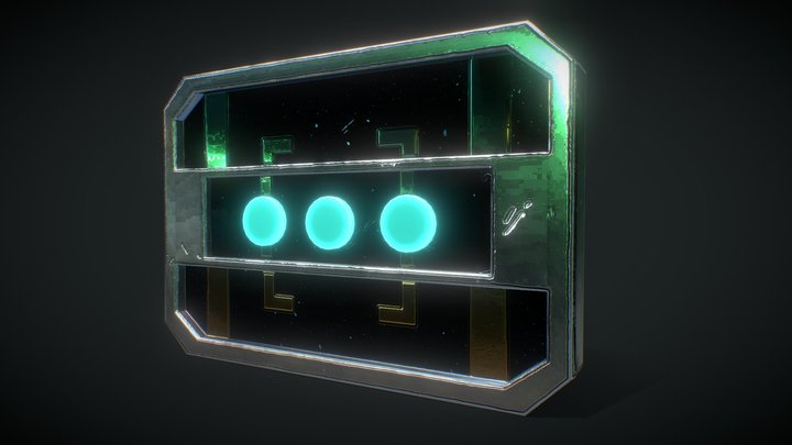 Sci-Fi Wall 3D Model