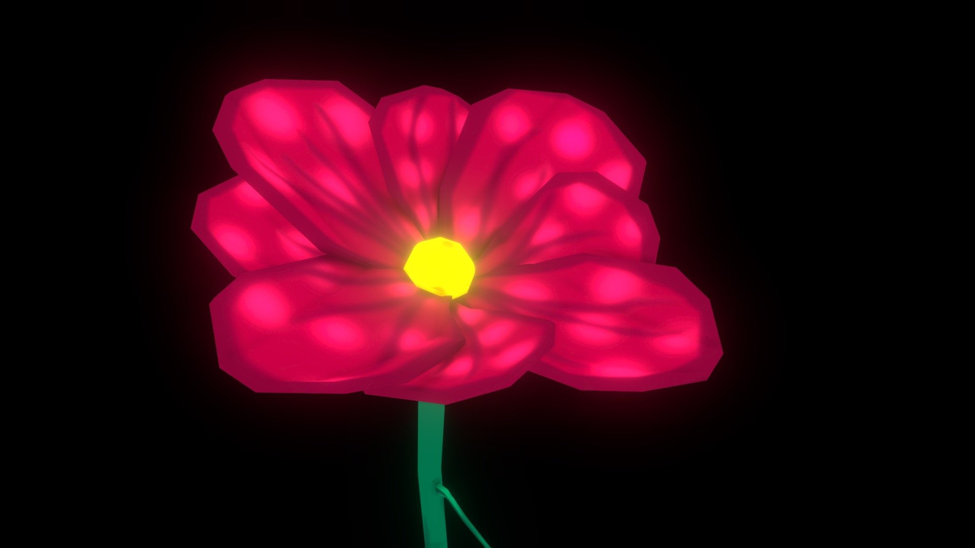 Flower in the dark 3D model by MattJames [e32dec5] Sketchfab