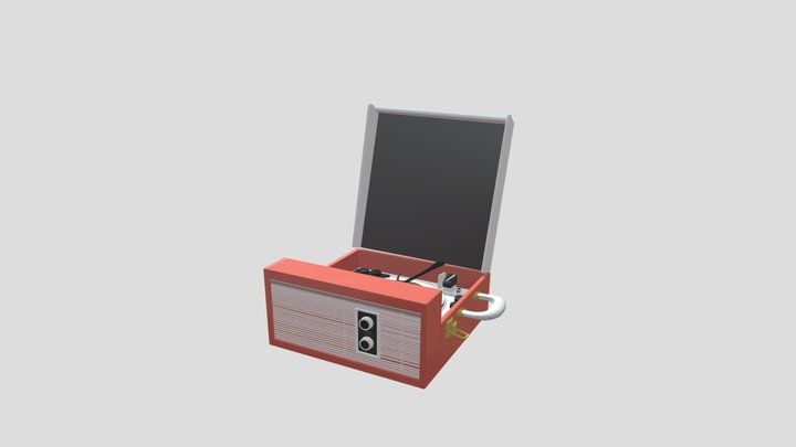Vintage Record Player 3D Model