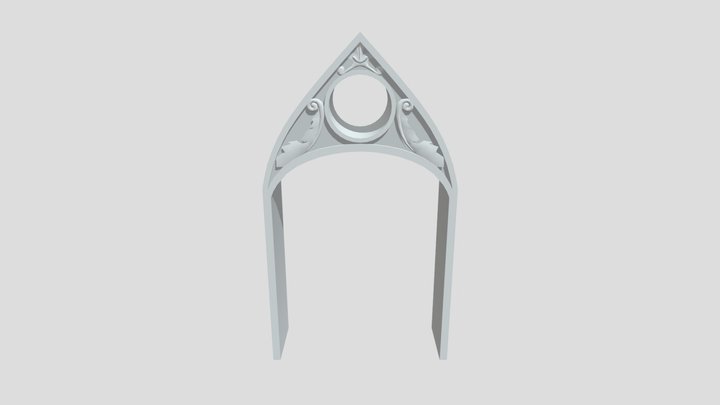 Untextured Archway 3D Model