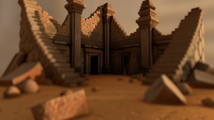 Desolated ruins - Outpost 3D Model
