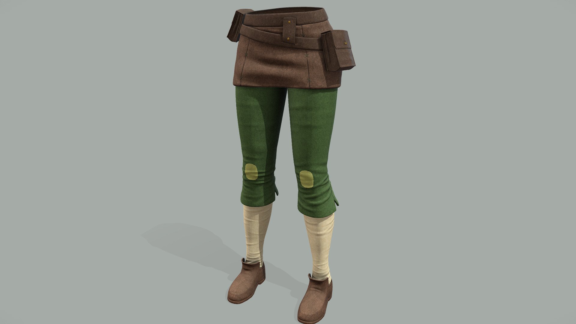 Female Medieval Villager Pants And Shoes - Buy Royalty Free 3D model by ...