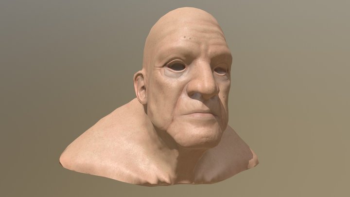 Old Man Bust 3D Model