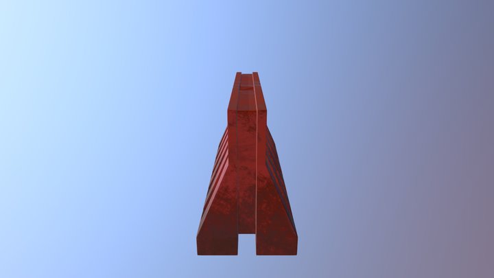 Road Barrier (Orange) 3D Model