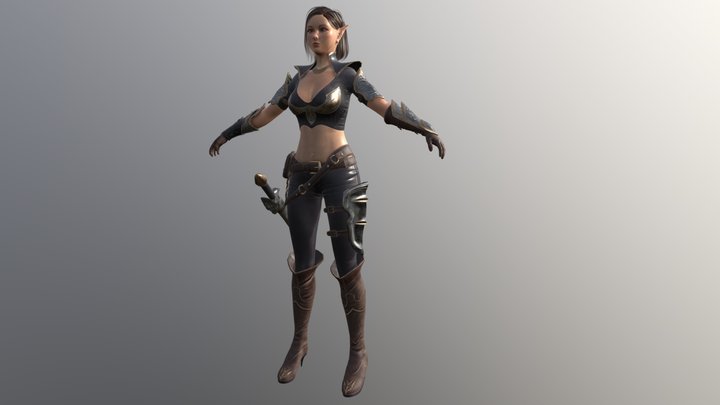 Warrior Girl II 3D Model