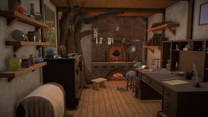 A Witches Cabin 3D Model