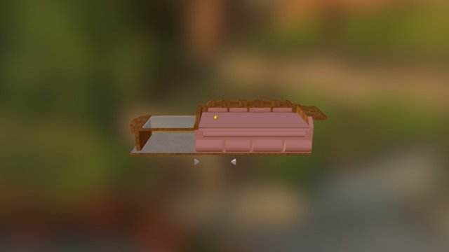 Sofa cama con mesita (IMVU FREE) 3D Model