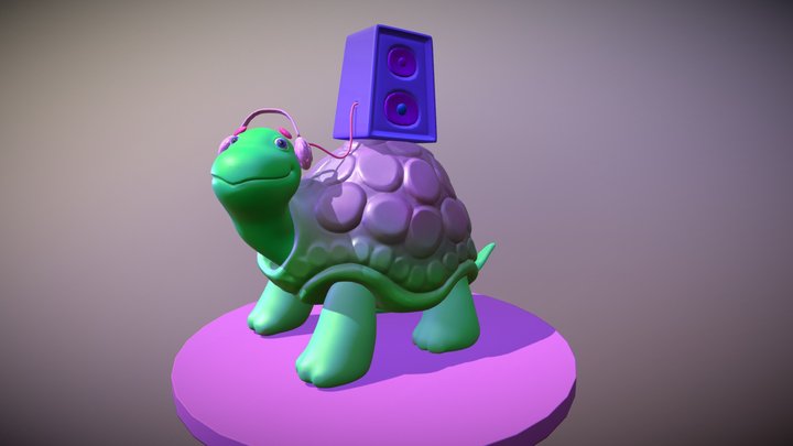 Music turtle 3D Model