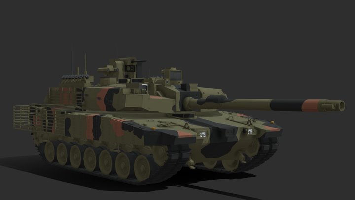 [Low Poly] Altay MBT T1 3D Model