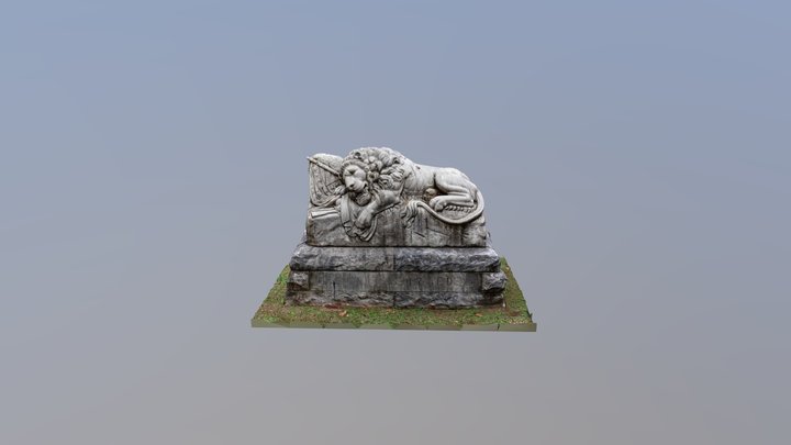 Oakland Cemetery - Lion of Atlanta 3D Model