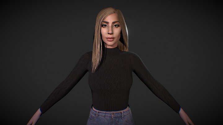 Lady Gaga 3D Model