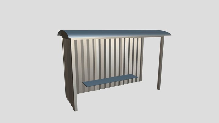 Остановка автобусная 3D Model
