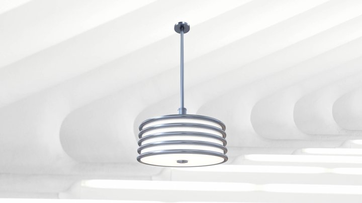 Modern Round Pendant Lamp 3D Model
