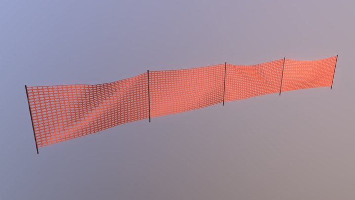 Construction Fence 3D Model