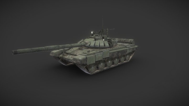 T-72B3 Low-Poly Model 3D Model