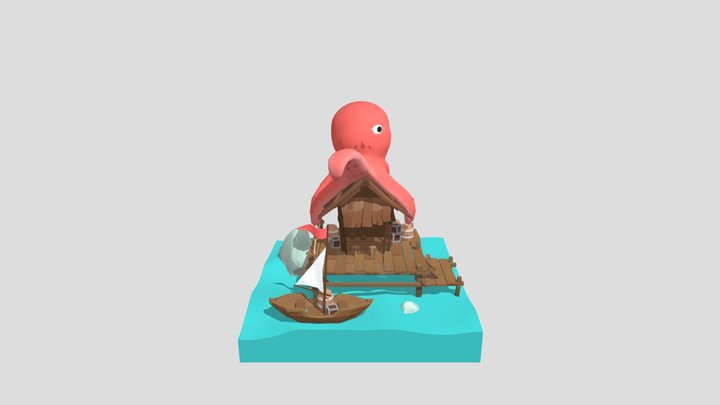 squid 3D Model