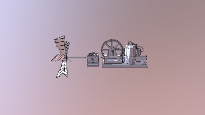 Engine/Gearbox/Propeller. 3D Model