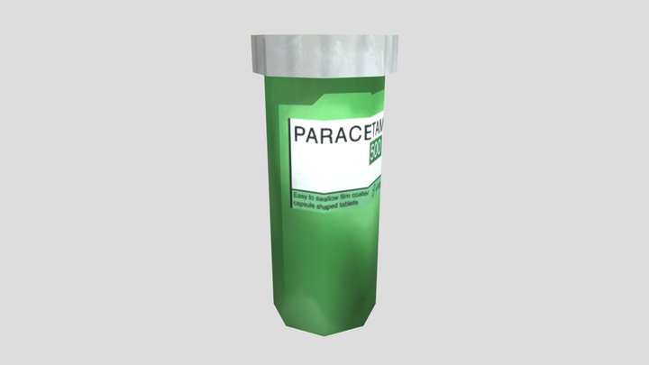 Paracetamol Bottle from Mouthwashing – Free 3D Model STL