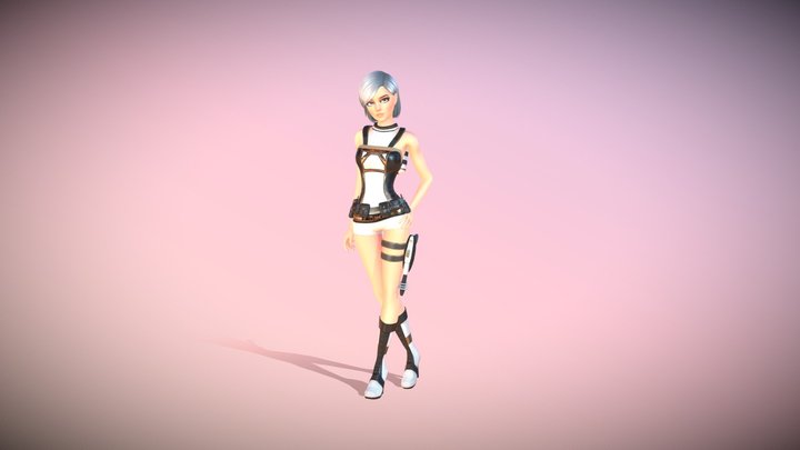 Scarlett Riley: Stylized Sci-Fi Character 3D Model