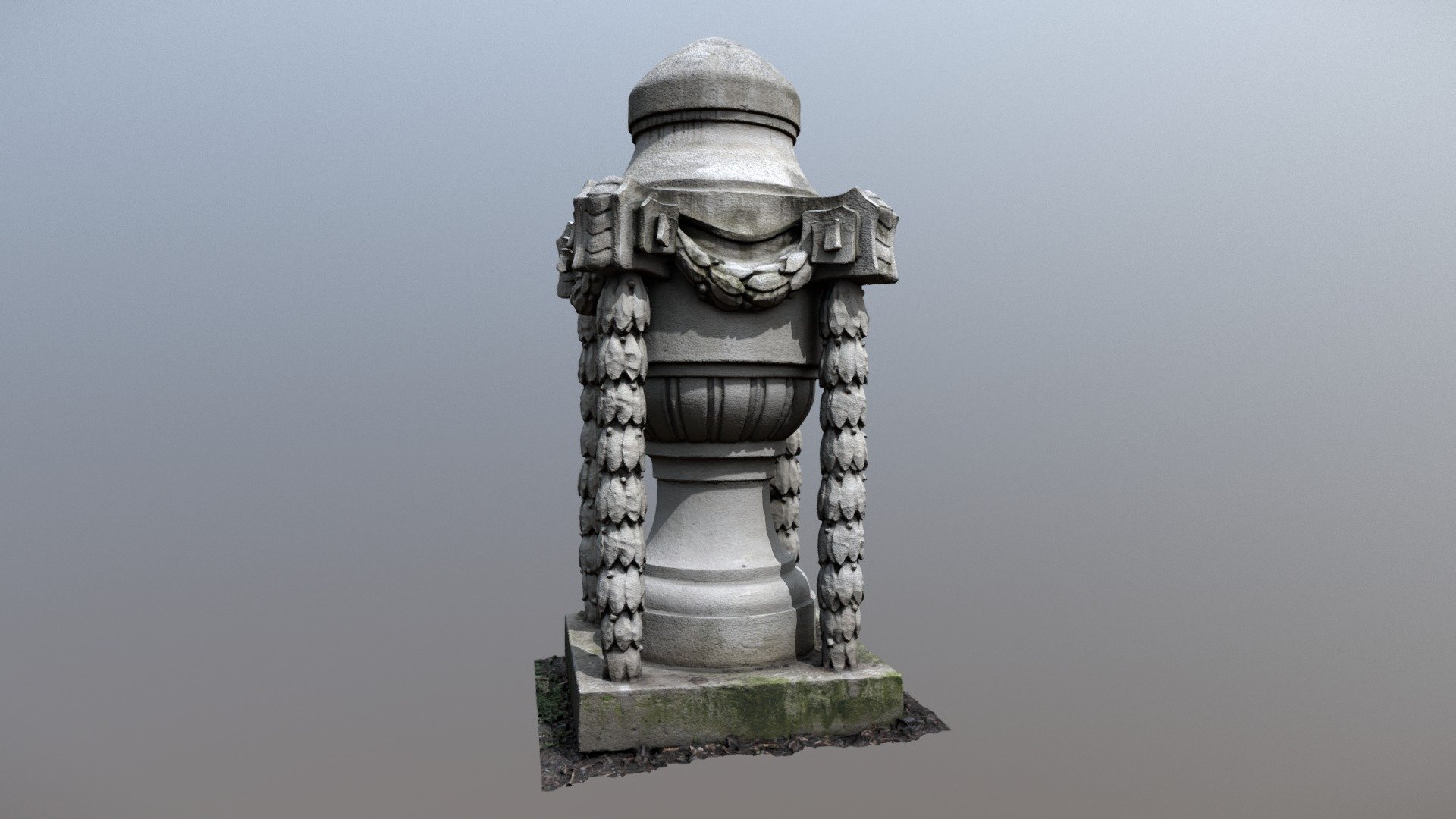 Vase at the entrance to the park