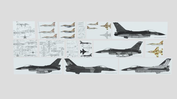 F-16 design templates.6 – Free 3D Model STL