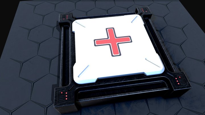Game ready stylised Panel prop Low-poly 3D model 3D Model