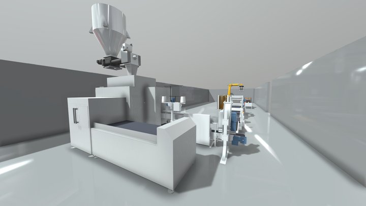 Werkshallen Modell Prüfung 3D Model