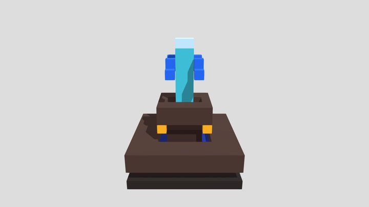 Academy Fountain - Voxel 32x32 (Animated) – Modèle 3D gratuit STL