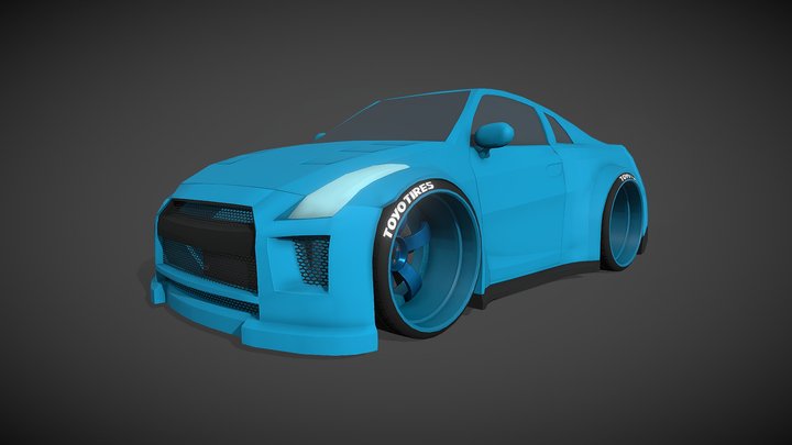 Nissan_GTR_Stylized 3D Model