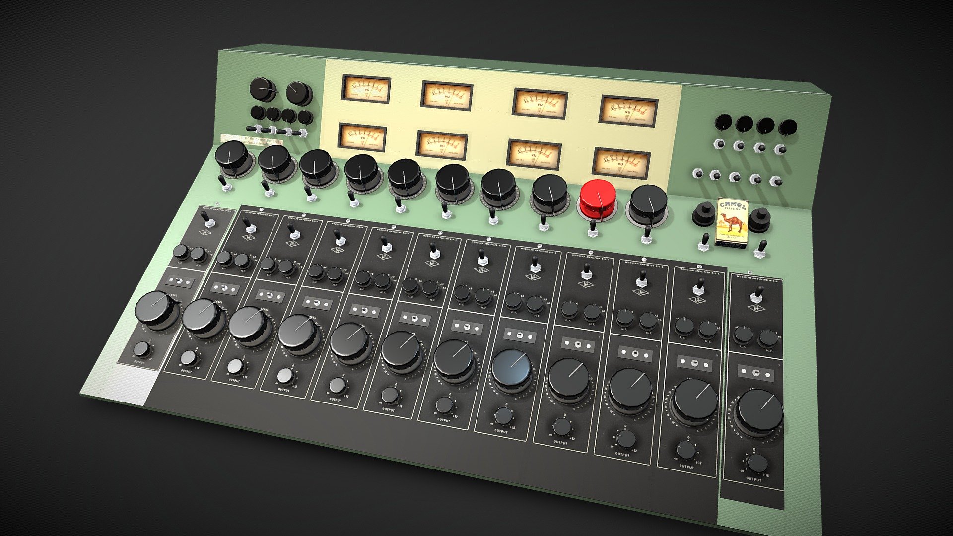 Universal Audio 610 Console (Green Board) - 3D model by Rusted